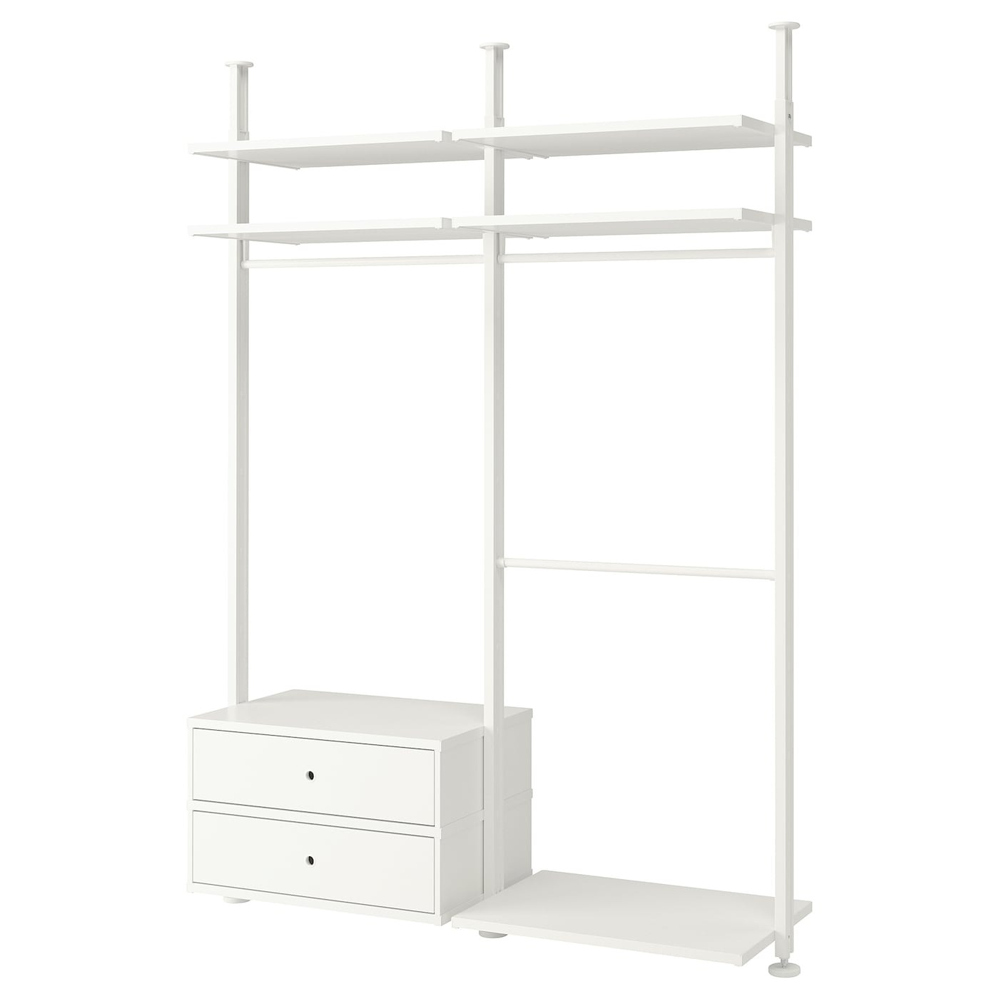 IKEA ELVARLI Combinación armario blanco 175x51x222-350 cm