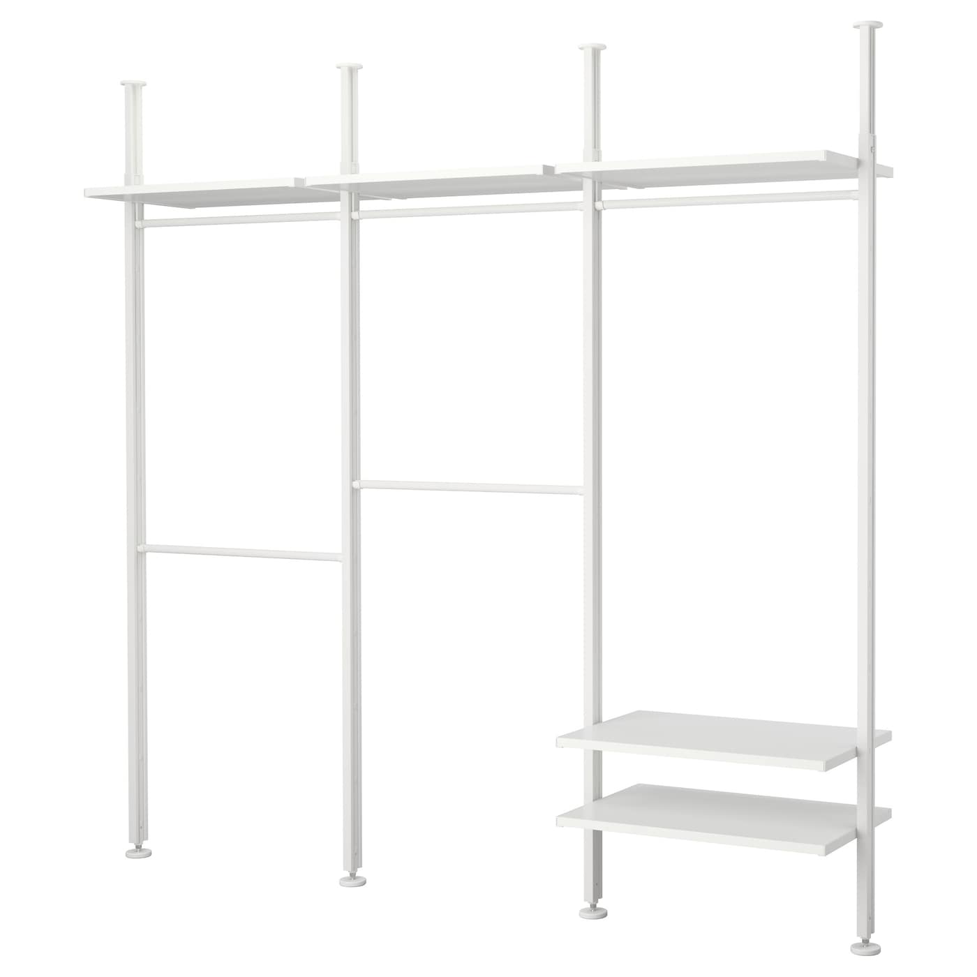 IKEA ELVARLI Combinación armario blanco 258x51x222-350 cm