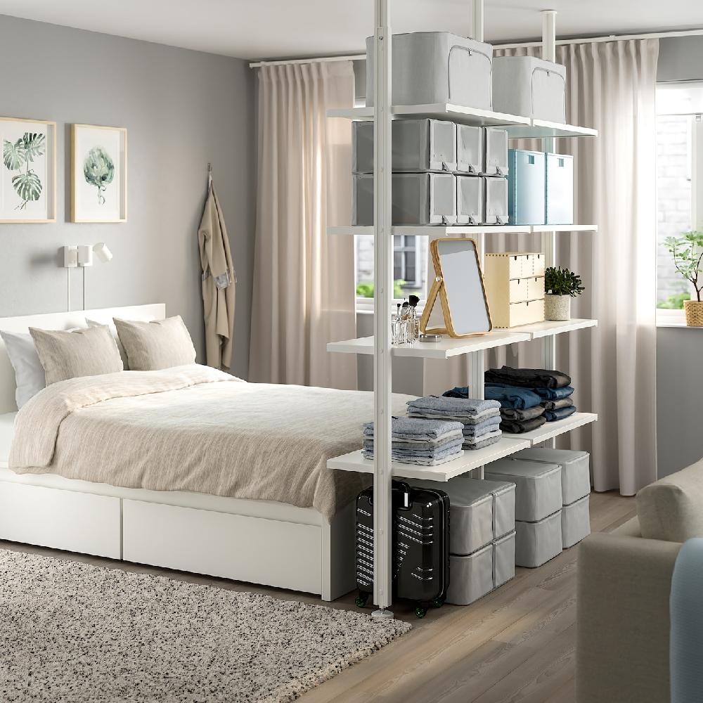 IKEA ELVARLI Combinación De Almacenaje Abierta Blanco 175x51x222-350 Cm