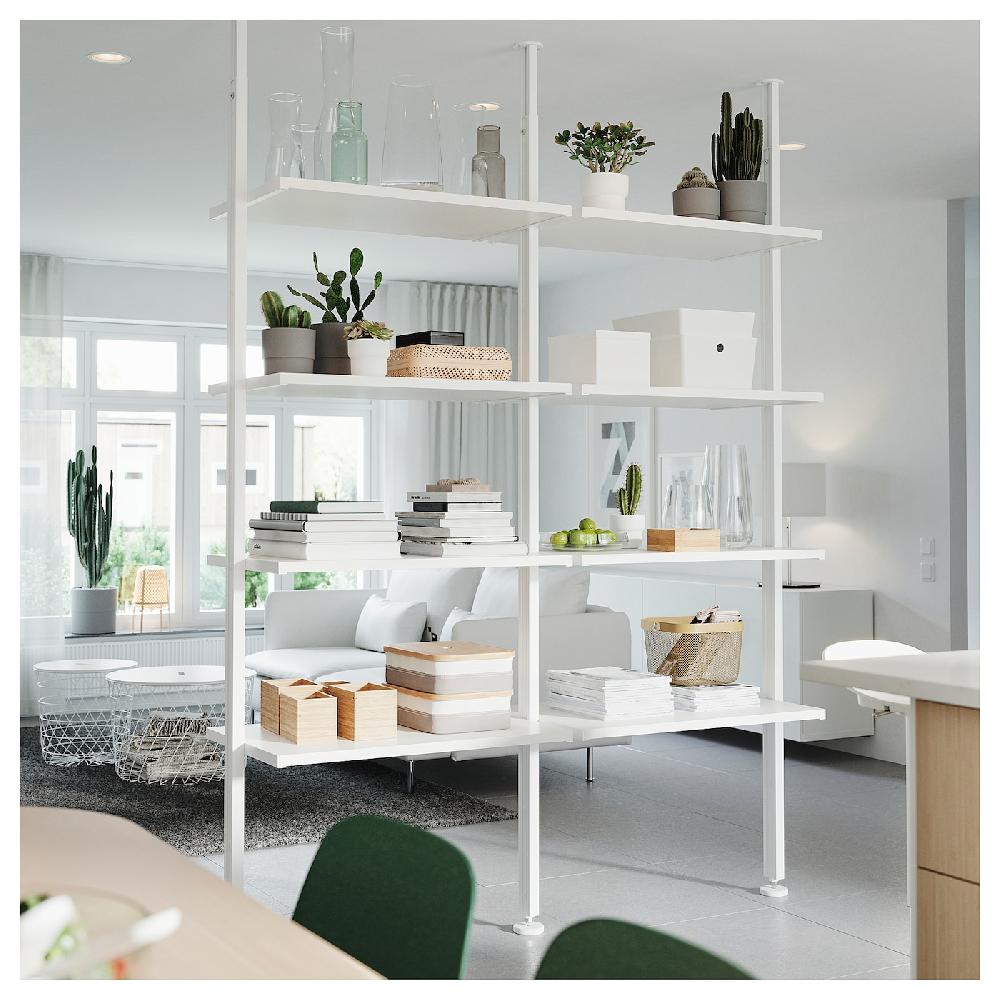 IKEA ELVARLI Combinación De Almacenaje Abierta Blanco 175x51x222-350 Cm