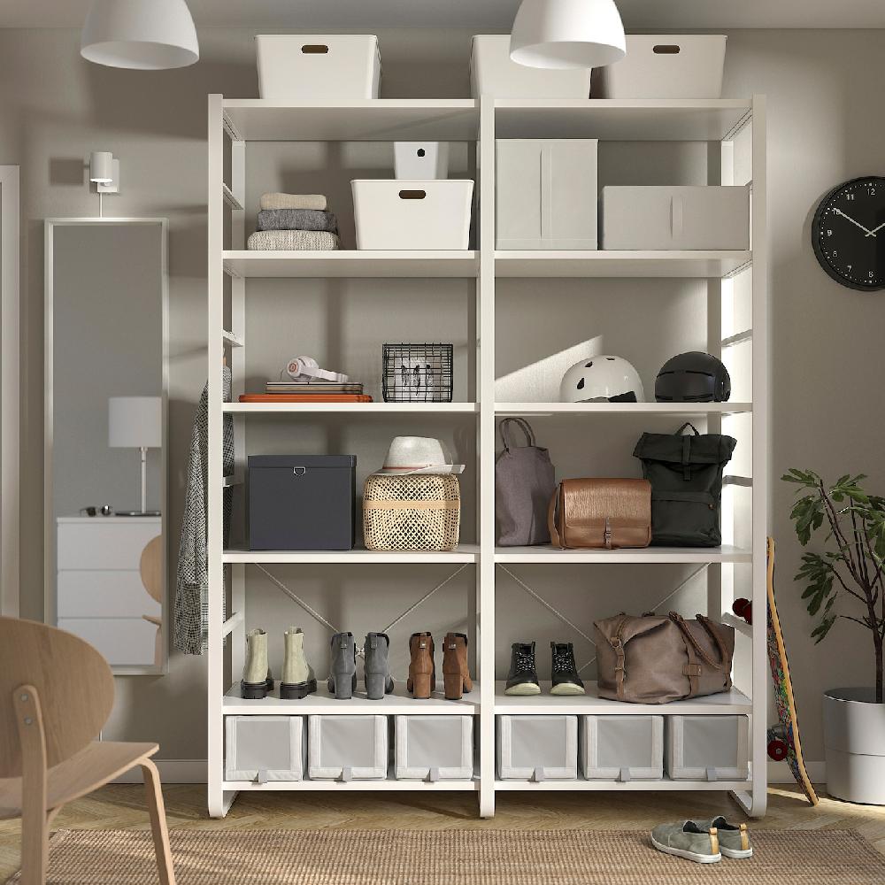 IKEA ELVARLI Combinación De Almacenaje Abierta Blanco 165x55x216 Cm