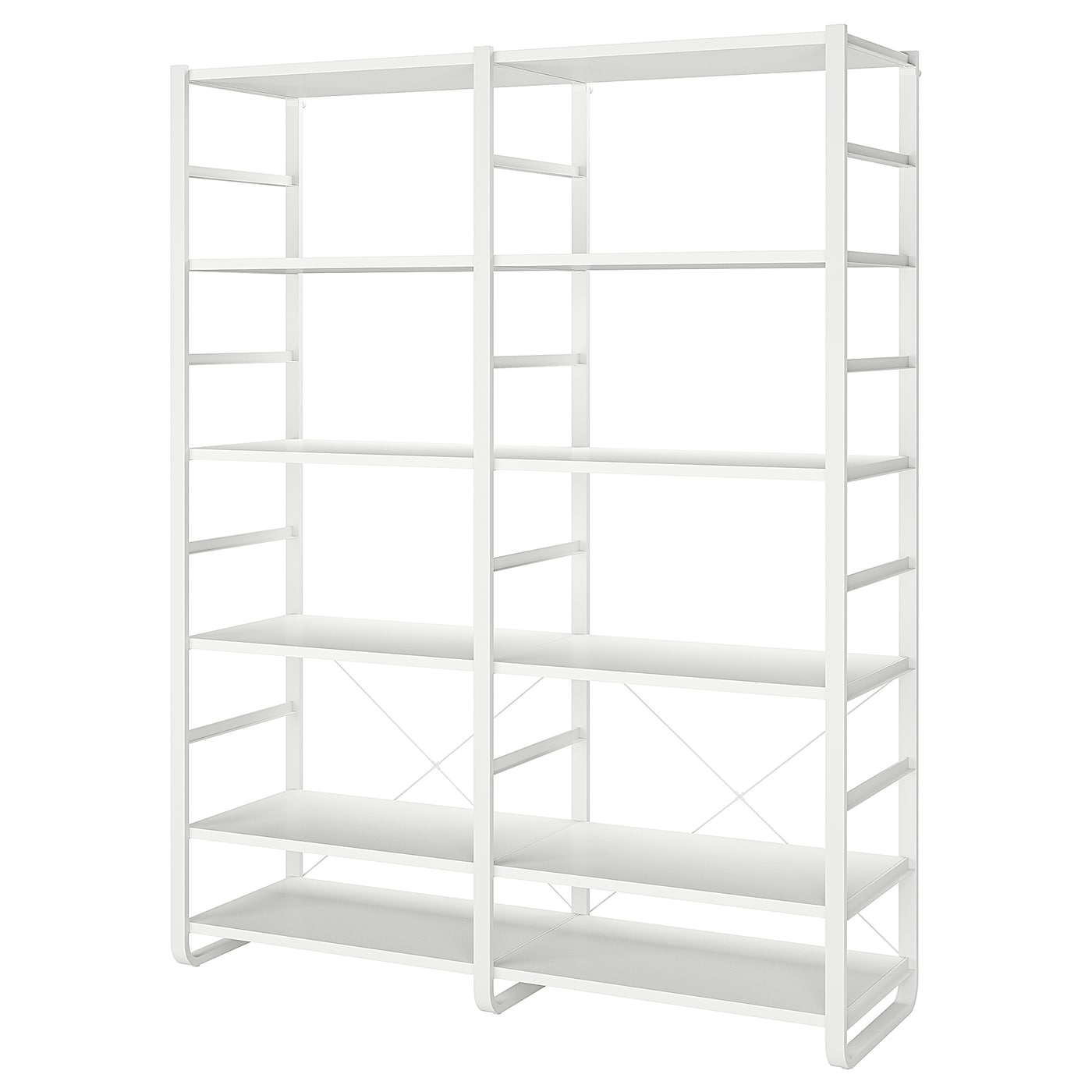 IKEA ELVARLI Combinación de almacenaje abierta blanco 165x55x216 cm