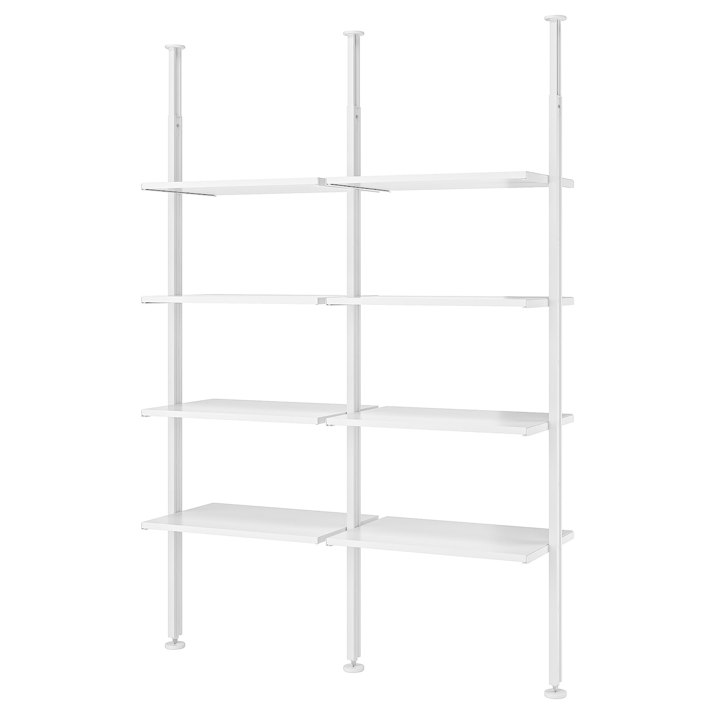 IKEA ELVARLI Combinación de almacenaje abierta blanco 175x51x222-350 cm