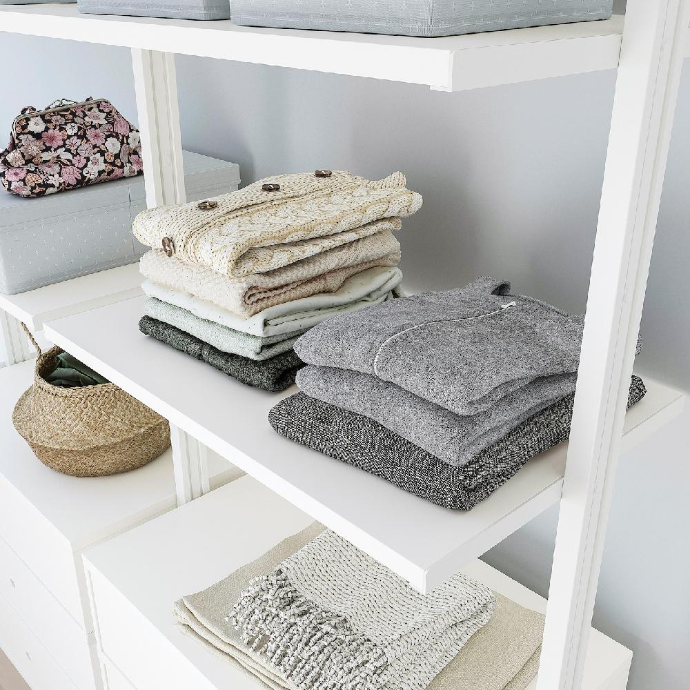 IKEA ELVARLI Combinación De Almacenaje Abierta Blanco 258x51x222-350 Cm