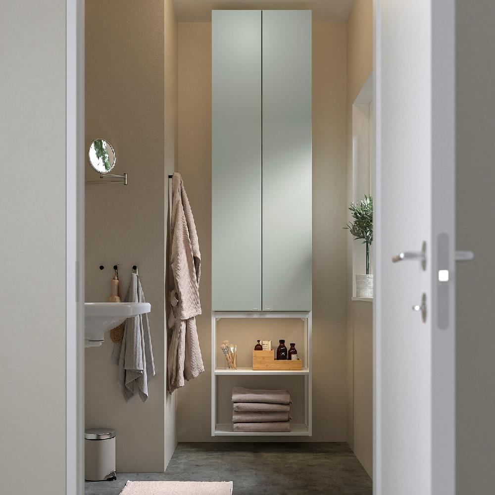 IKEA ENHET Combinación De Almacenaje Blanco/gris-verde Claro 60x32x255 Cm