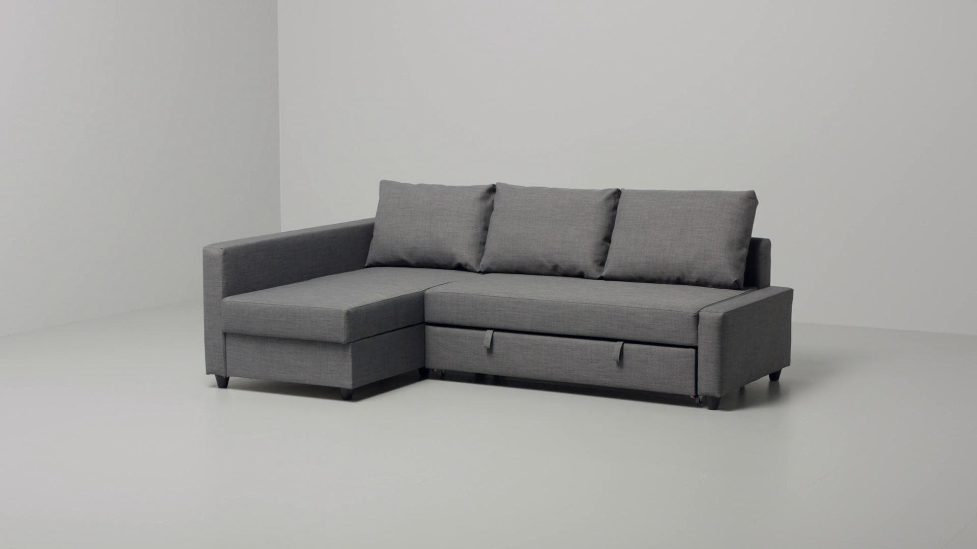 IKEA FRIHETEN Sofá Cama Con Chaiselongue Skiftebo Gris Oscuro
