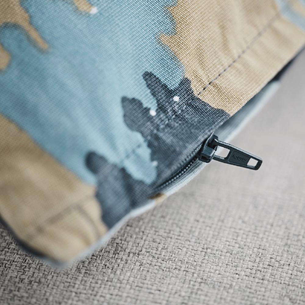 IKEA GAFFELFIBBLA Funda De Cojín Blanco/azul Oscuro 50x50 Cm