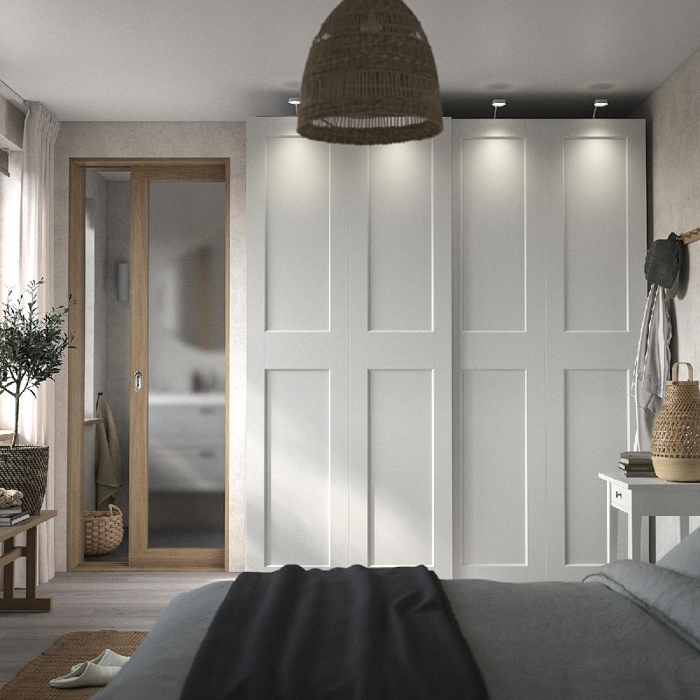 IKEA GRIMO 2 Unidades Puertas Correderas Blanco 200x236 Cm