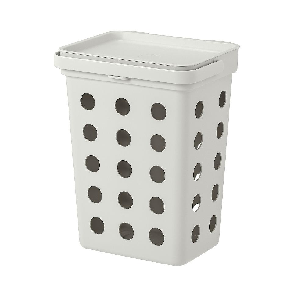 IKEA HÅLLBAR Cubo tapa basura orgánica gris claro 10 l