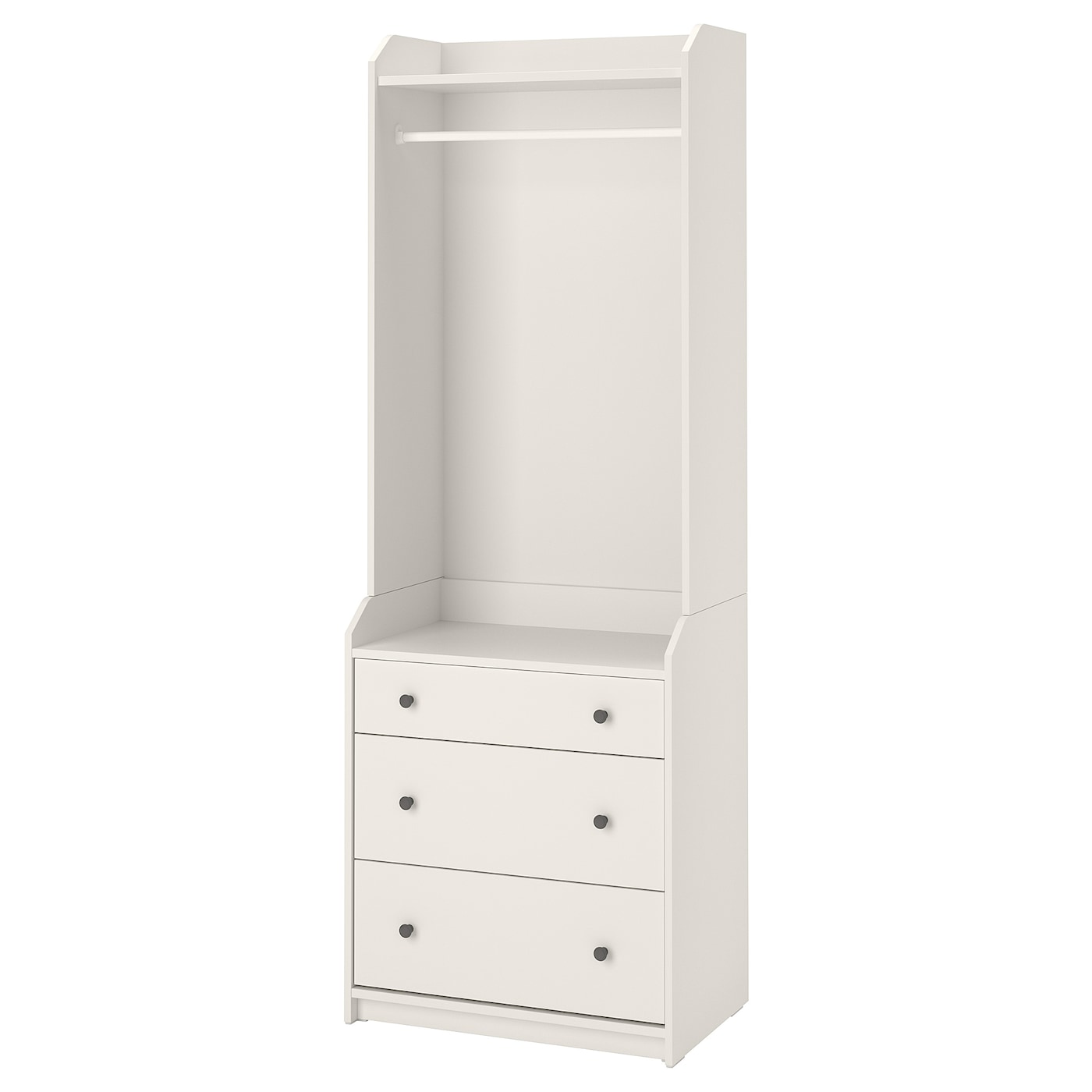 IKEA HAUGA Armario abierto 3 cajones blanco 70x199 cm