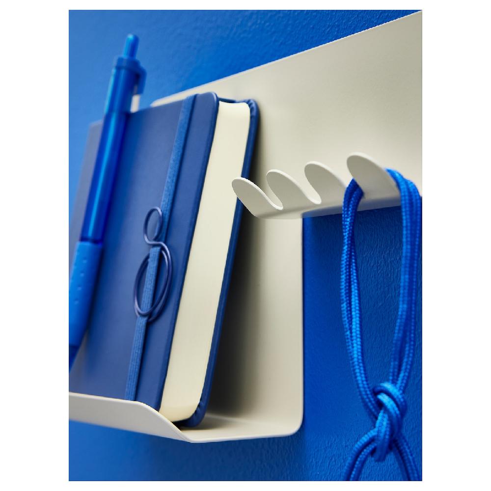 IKEA HAVREKROSS Organizador Pared Con Ganchos Beige Grisáceo 23x13 Cm