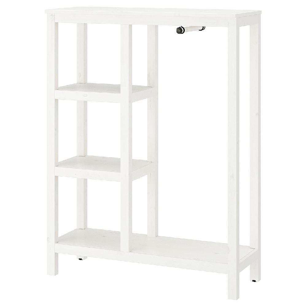 IKEA HEMNES Armario abierto tinte blanco 99x37x130 cm