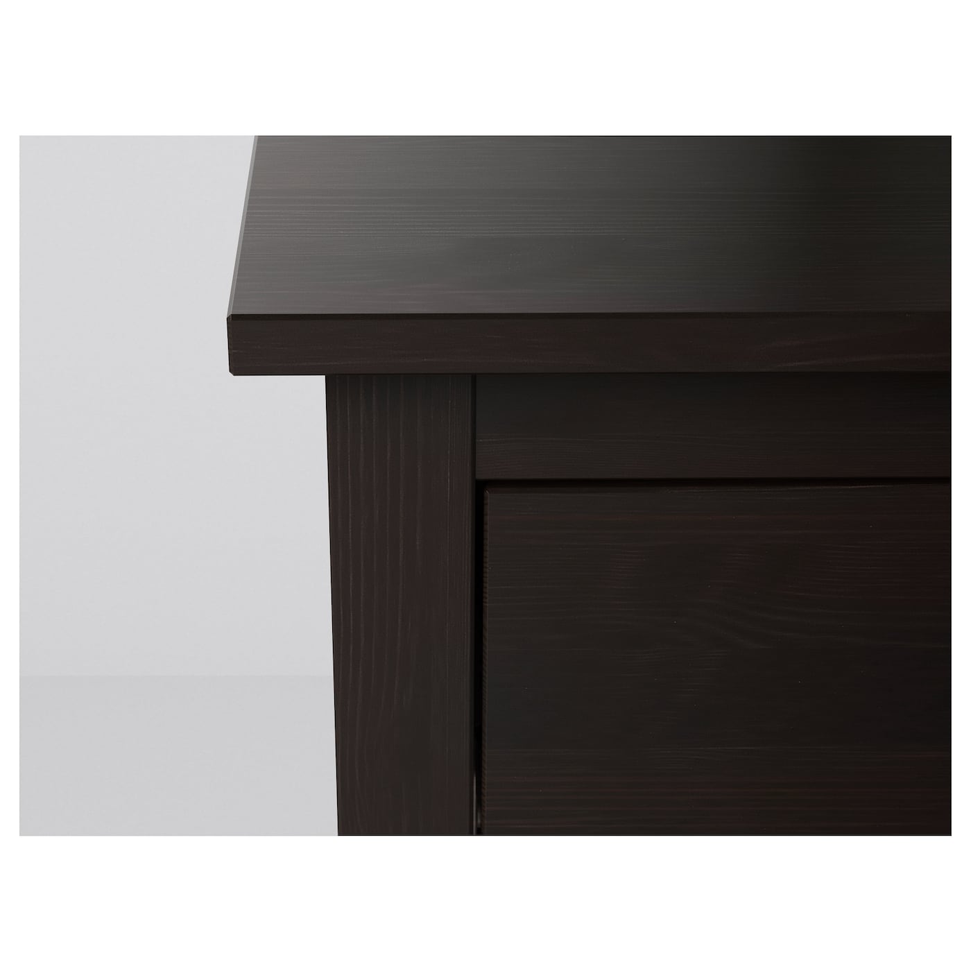 IKEA HEMNES Cómoda De 2 Cajones Negro-marrón 54x66 Cm