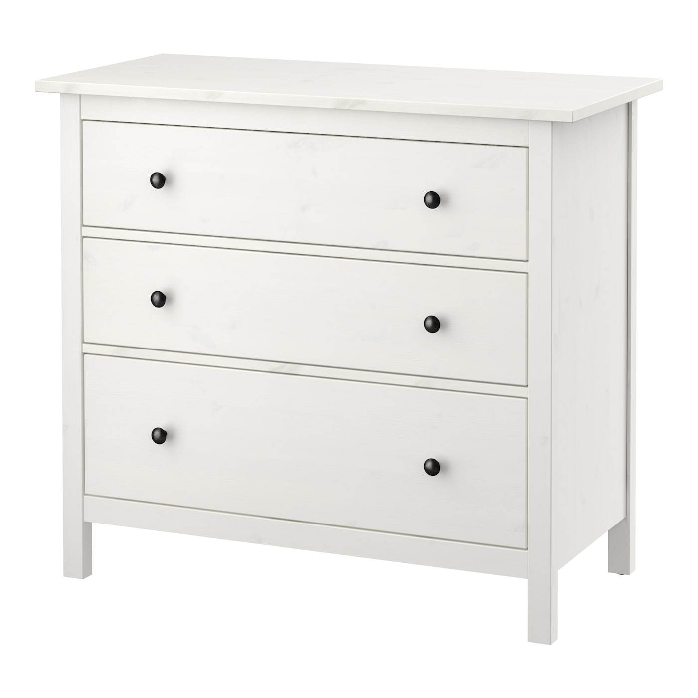 IKEA HEMNES Cómoda de 3 cajones tinte blanco 108x96 cm
