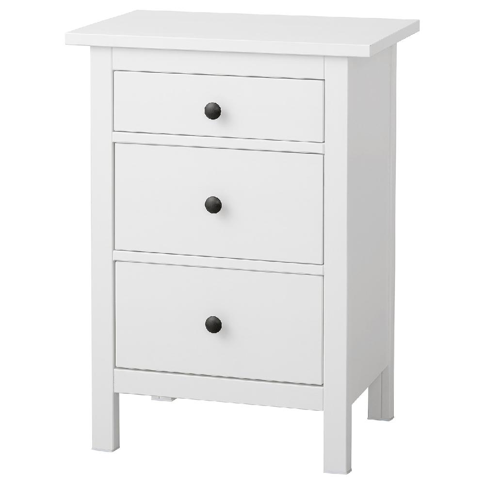 IKEA HEMNES Cómoda de 3 cajones tinte blanco 58x79 cm