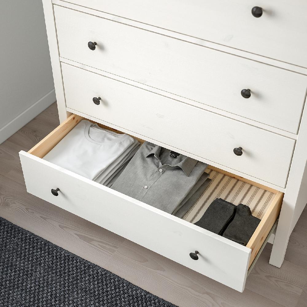 IKEA HEMNES Cómoda De 6 Cajones Tinte Blanco 108x131 Cm