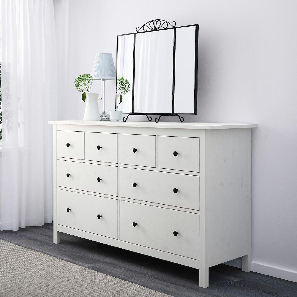 IKEA HEMNES Cómoda De 8 Cajones Tinte Blanco 160x96 Cm