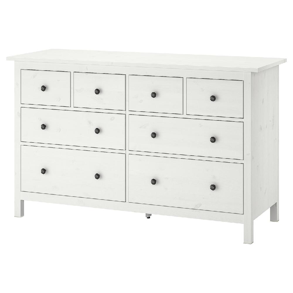 IKEA HEMNES Cómoda de 8 cajones tinte blanco 160x96 cm