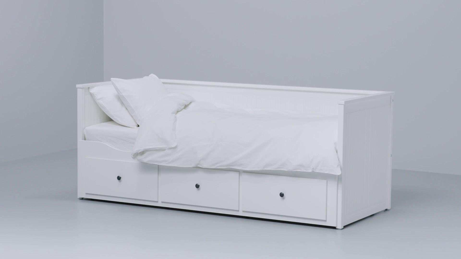 IKEA HEMNES Estructura Diván Con 3 Cajones Blanco 80x200 Cm