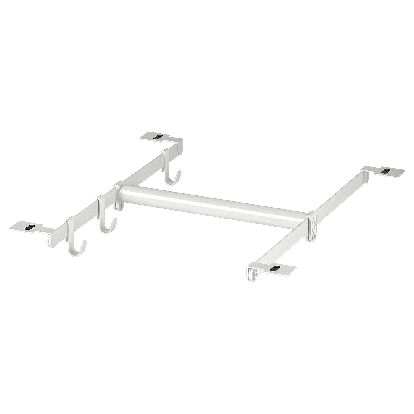 IKEA HJÄLPA 1 barra+2 riels susp+3 gnch+2 hrrjs regulable/blanco 30-47x55 cm