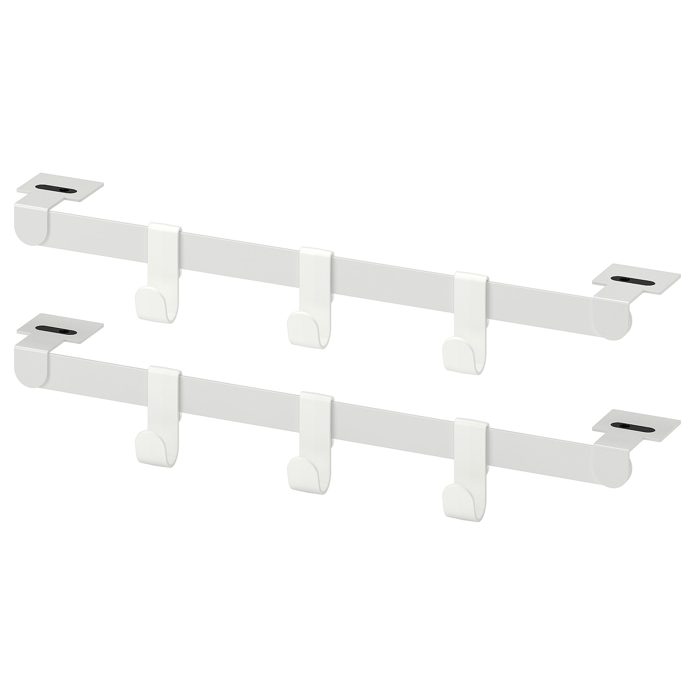 IKEA HJÄLPA 2 rieles susp+6ganchos+2p fij blanco 40 cm
