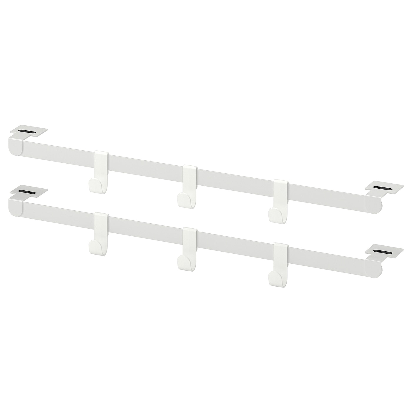 IKEA HJÄLPA 2 rieles susp+6ganchos+2p fij blanco 55 cm