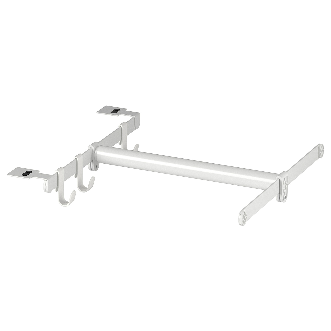 IKEA HJÄLPA Barra+2 riels susp+3 gnch+1 hrrj regulable/blanco 30-47x40 cm