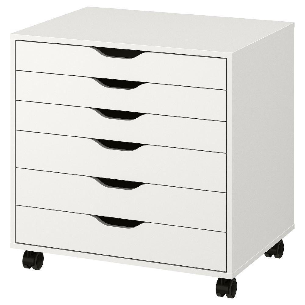 IKEA ALEX Cajonera con ruedas blanco 67x66 cm