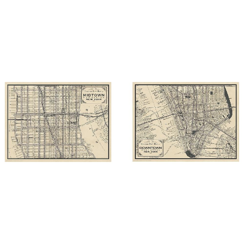 IKEA BILD Lámina Mapa De Manhattan 40x30 Cm