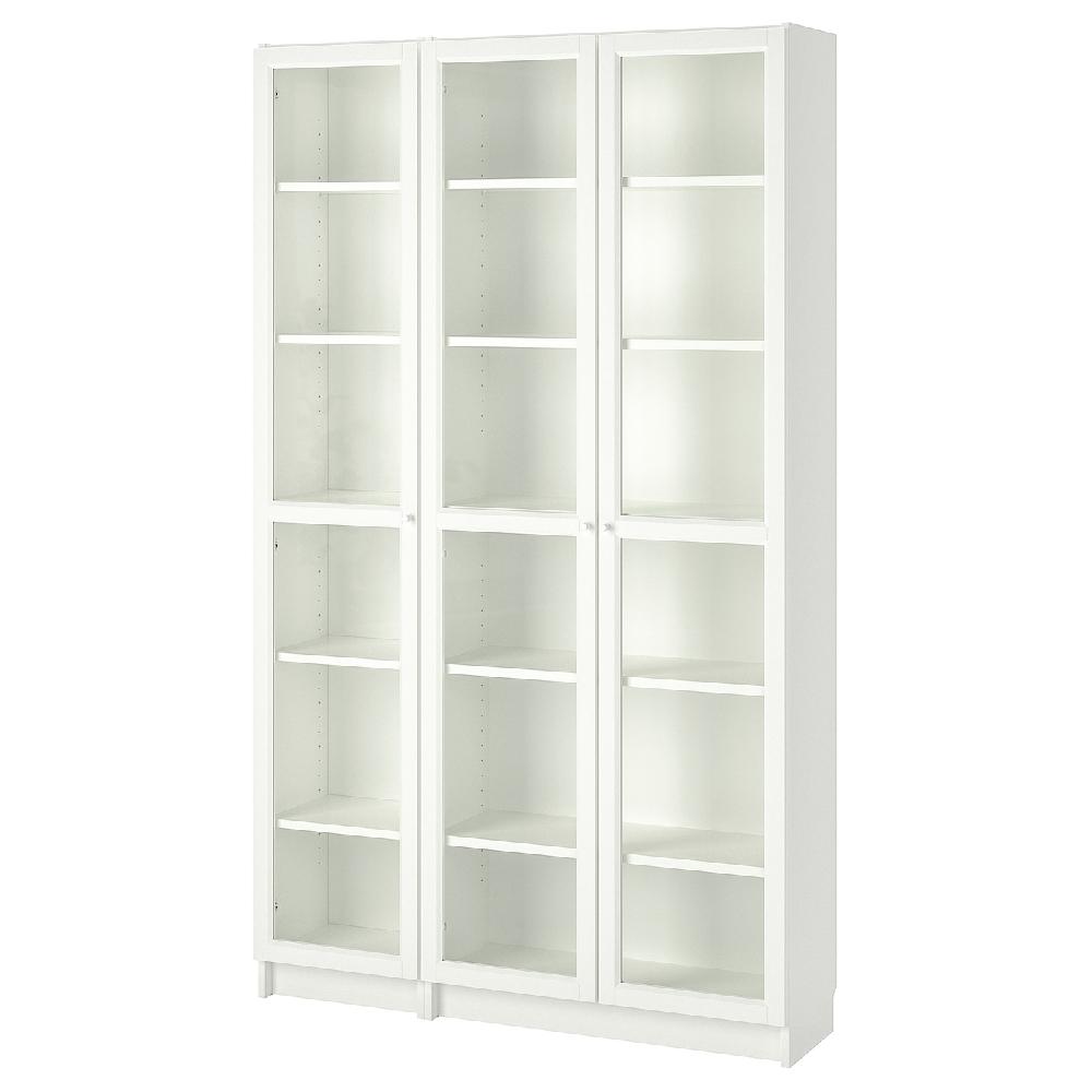 IKEA BILLY / OXBERG Vitrina blanco 120x30x202 cm