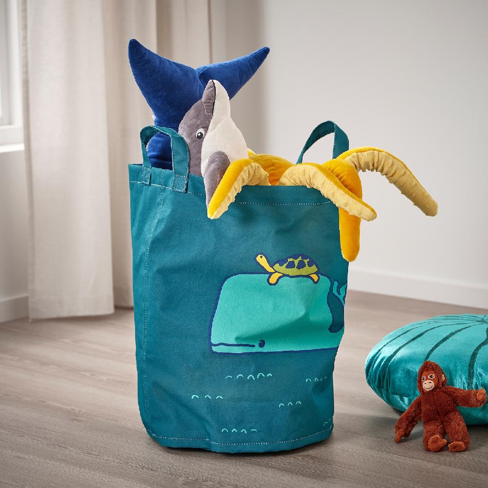 IKEA BLÅVINGAD Bolsa Motivo Ballena/verde Azulado