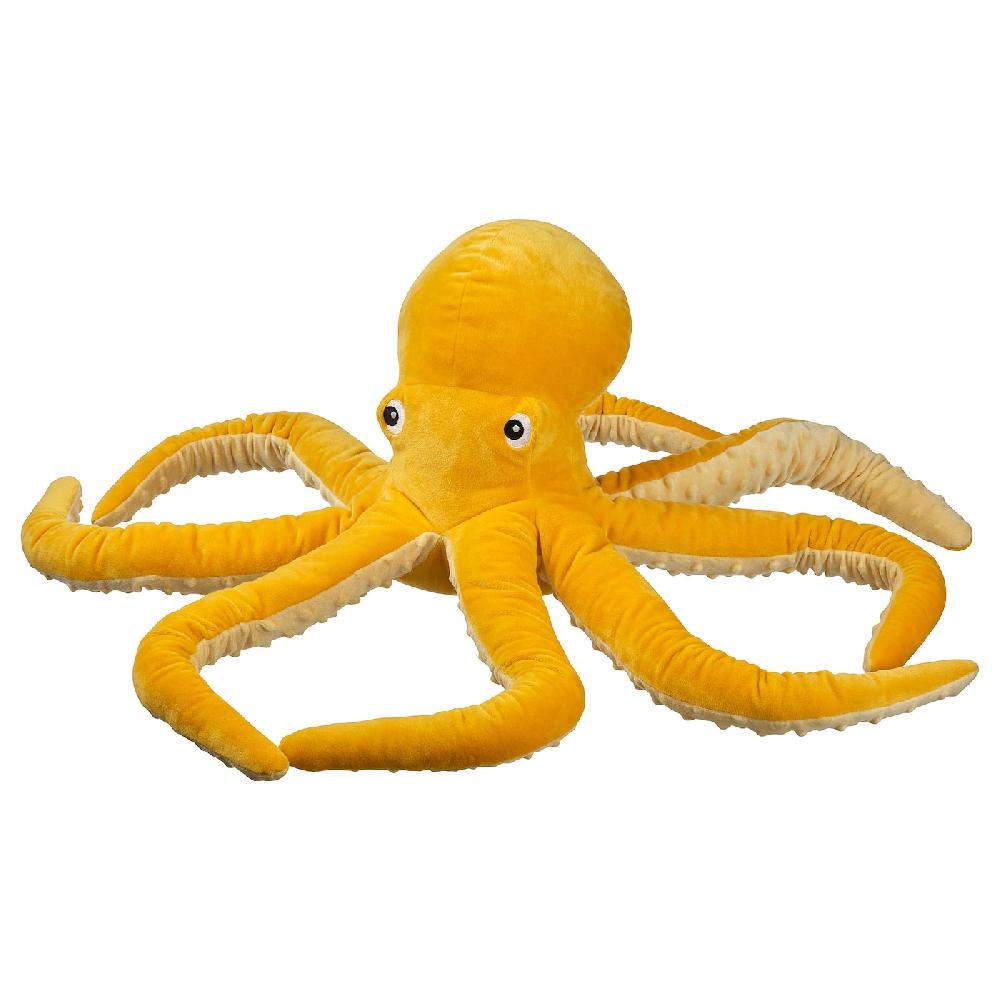 IKEA BLÅVINGAD Peluche pulpo/amarillo 50 cm