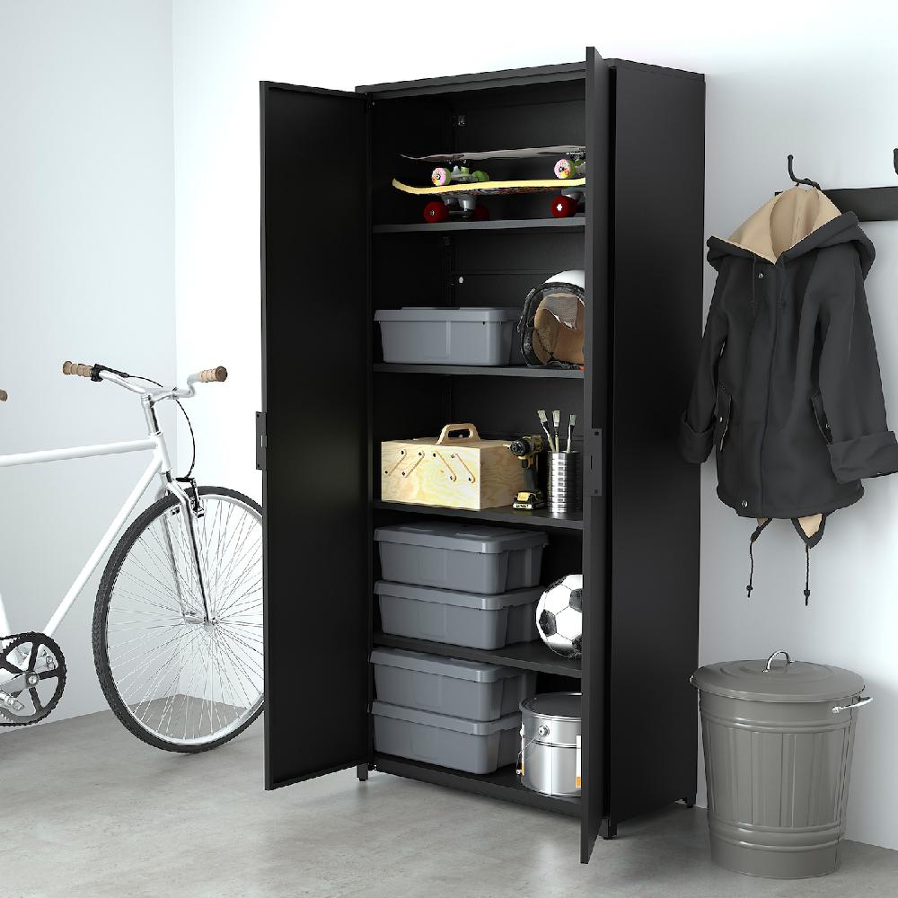 IKEA BROR Armario Con Puertas Negro 85x40x191 Cm
