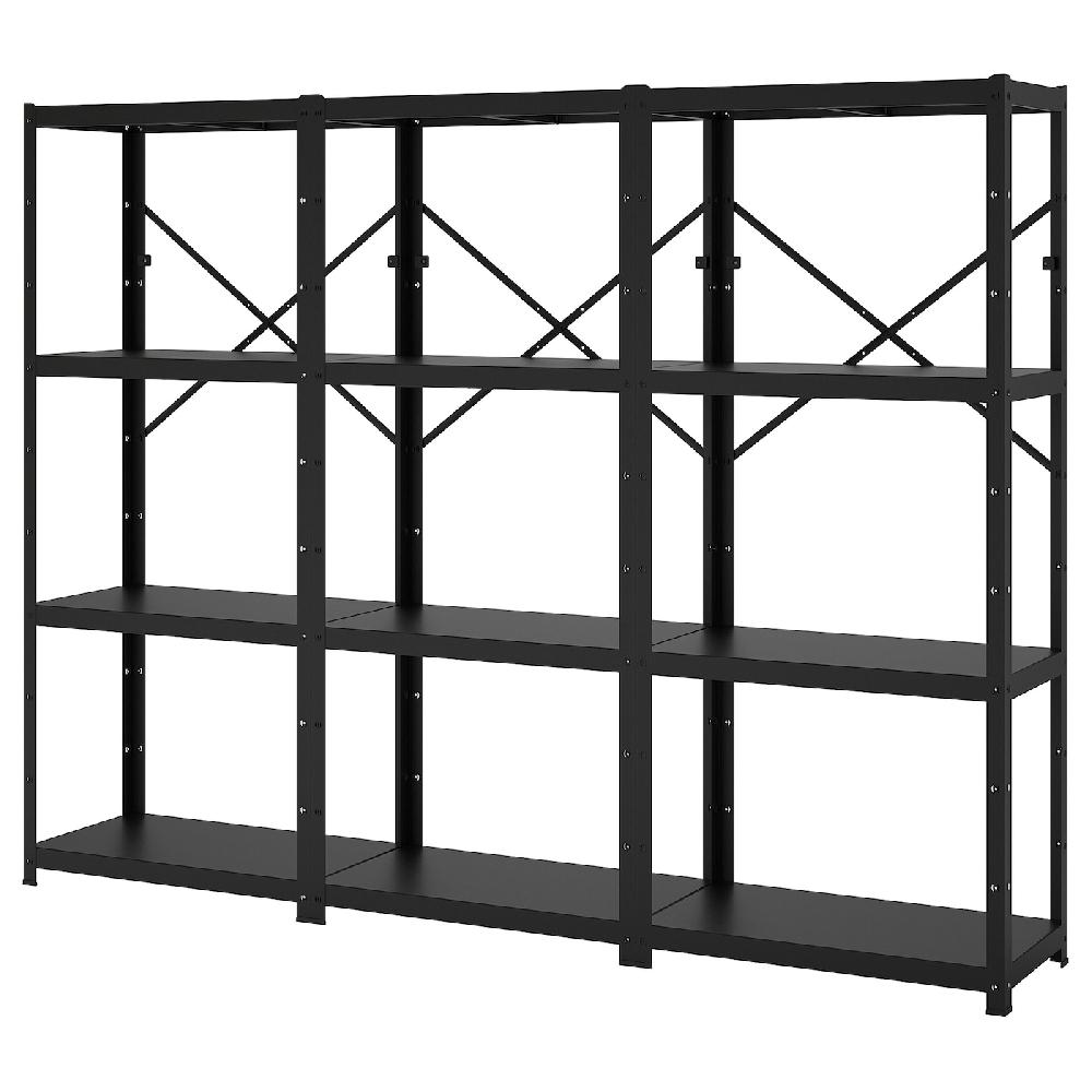 IKEA BROR Estantería negro 254x40x190 cm