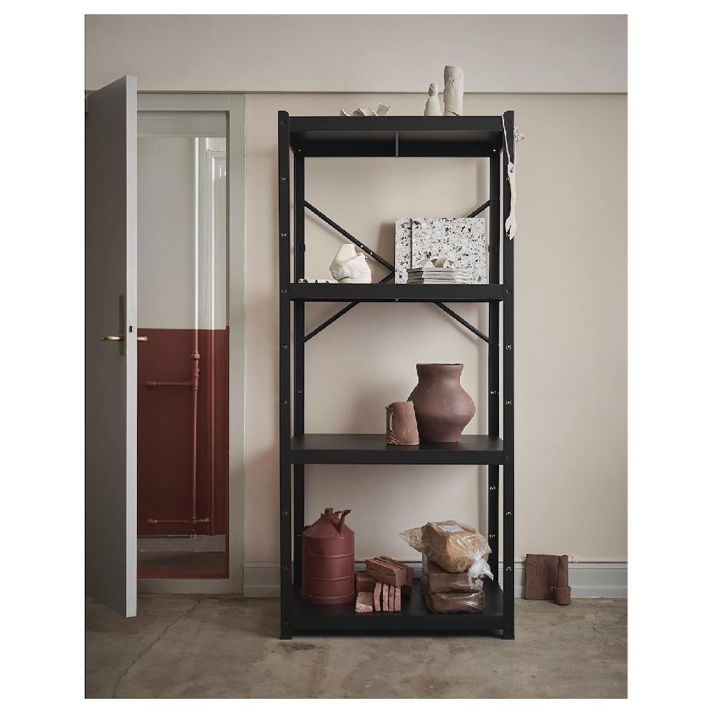 IKEA BROR Estantería Negro 85x55x190 Cm