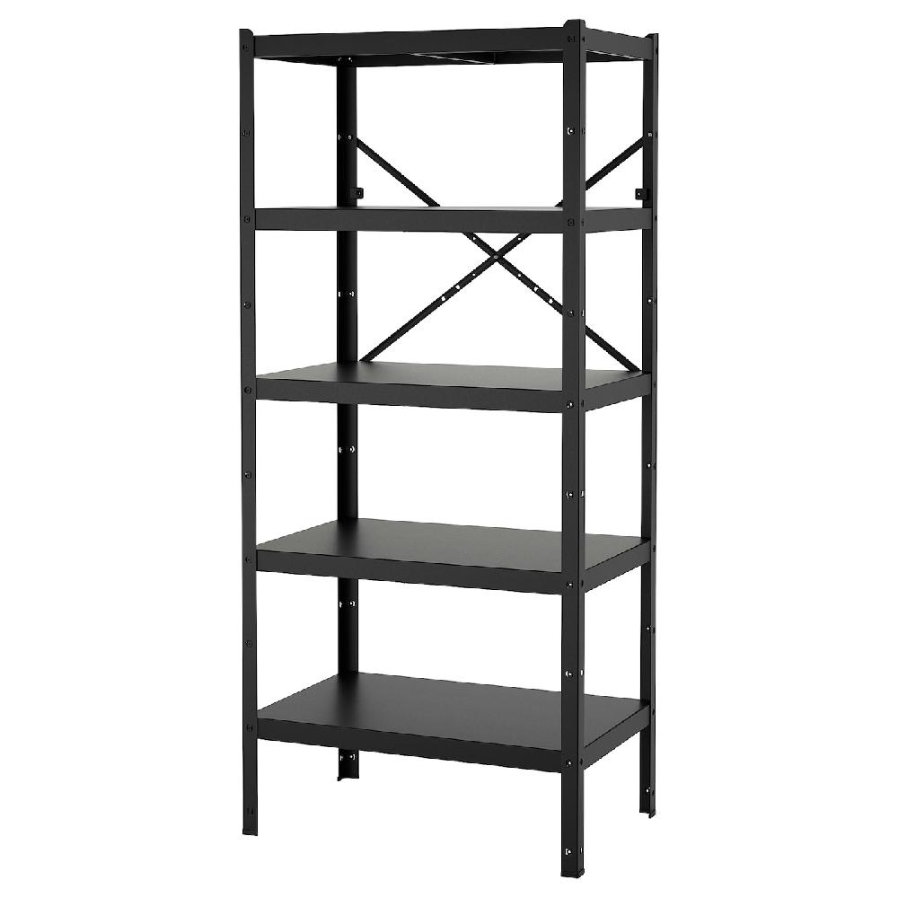 IKEA BROR Estantería negro 85x55x190 cm
