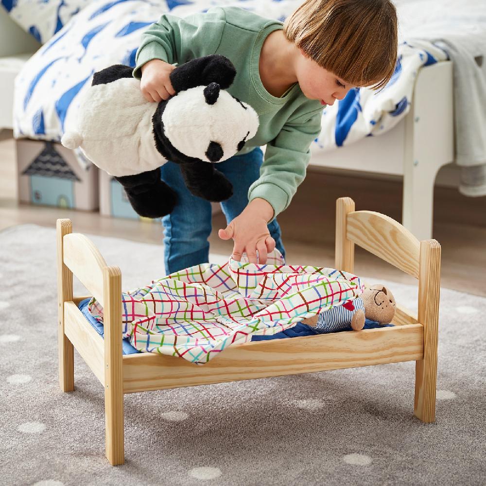 IKEA DUKTIG Cama Muñeca Pino/multicolor