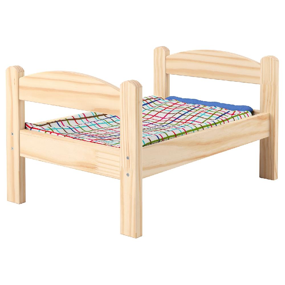 IKEA DUKTIG Cama muñeca pino/multicolor