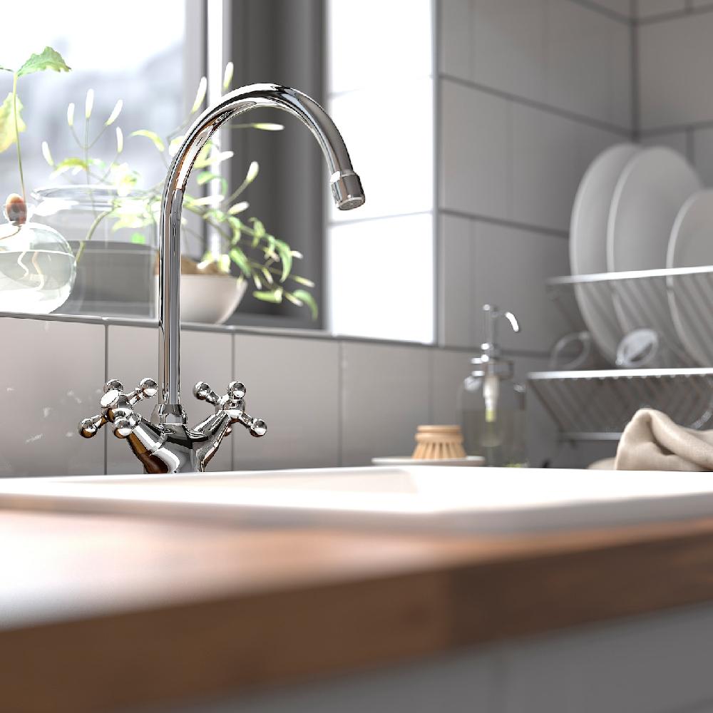 IKEA EDSVIK Grifo De Cocina 2 Mandos Cromado