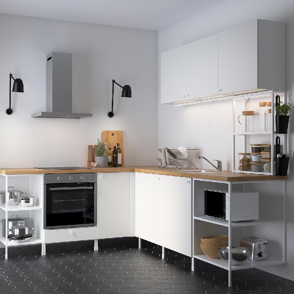IKEA ENHET Cocina De Esquina Blanco