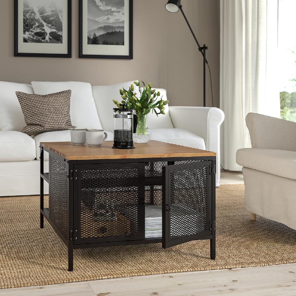 IKEA FJÄLLBO Mesa De Almacenaje Negro 68x68x48 Cm