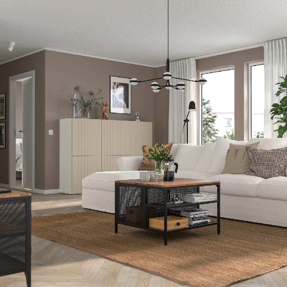 IKEA FJÄLLBO Mesa De Almacenaje Negro 68x68x48 Cm