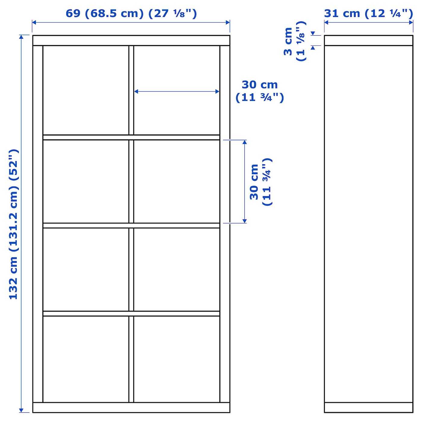 IKEA FLYSTA Estantería Blanco 69x132 Cm