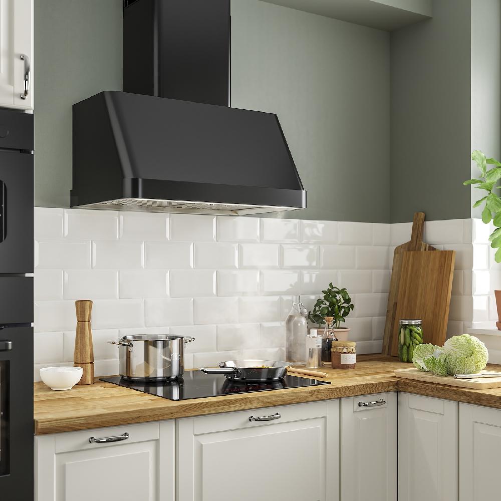 IKEA FOKUSERA Extractor De Pared Negro 70 Cm