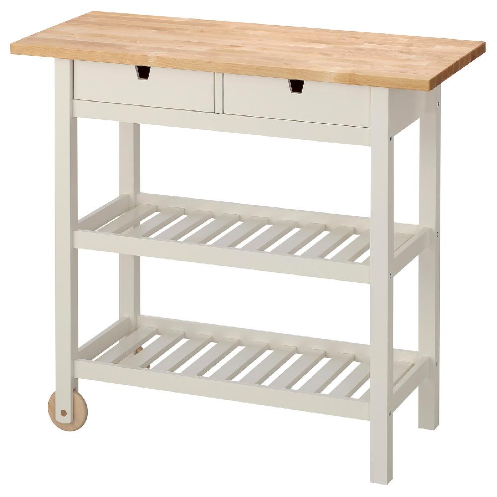 IKEA FÖRHÖJA Carrito abedul/blanco 100x43 cm