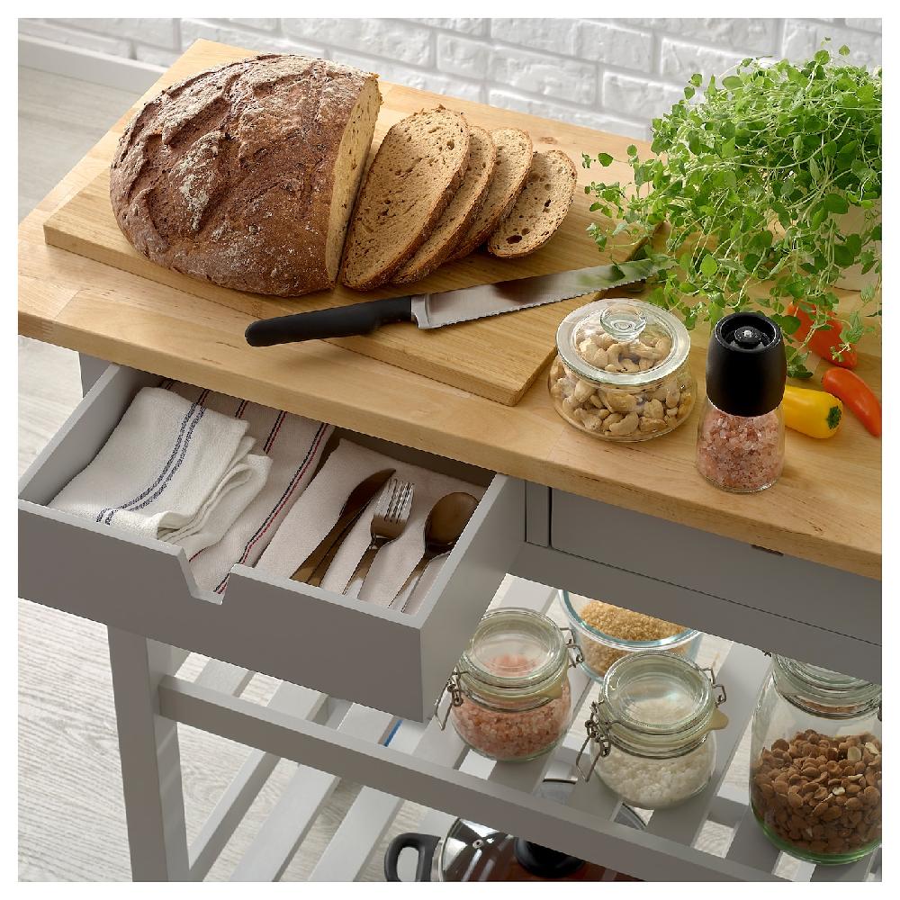 IKEA FÖRHÖJA Carrito Abedul/gris 100x43 Cm