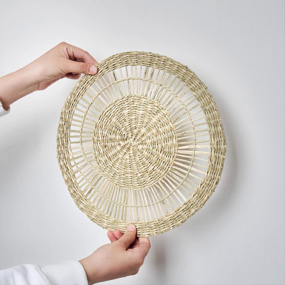 IKEA GILLSTAD Adorno Pared Juego 3 Junco A Mano