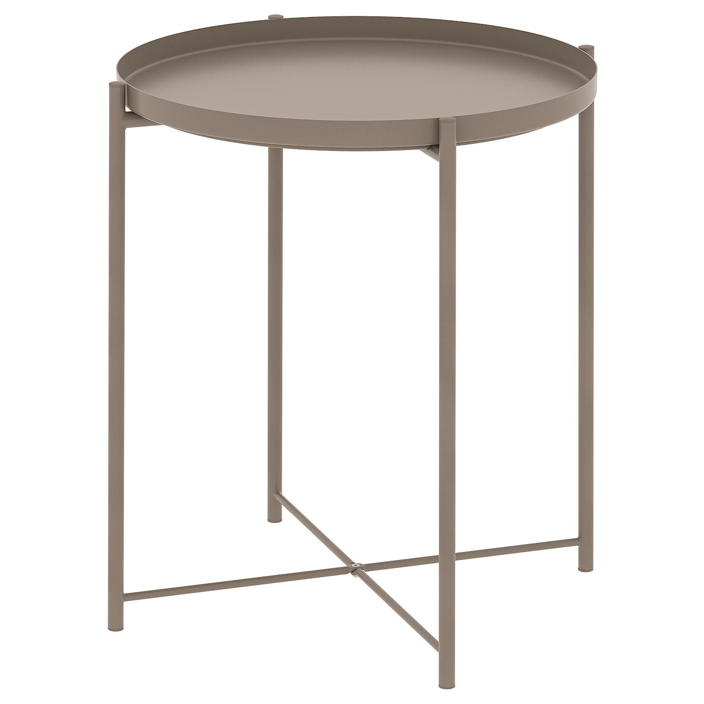 IKEA GLADOM Mesa/bandeja gris beige 45x53 cm
