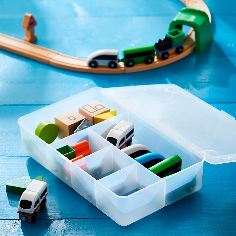 IKEA GLIS Caja Con Tapa Transparente 34x21 Cm