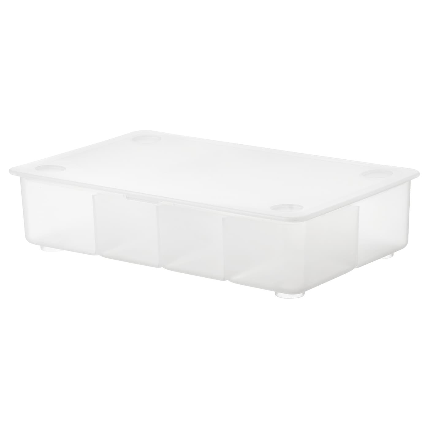 IKEA GLIS Caja con tapa transparente 34x21 cm